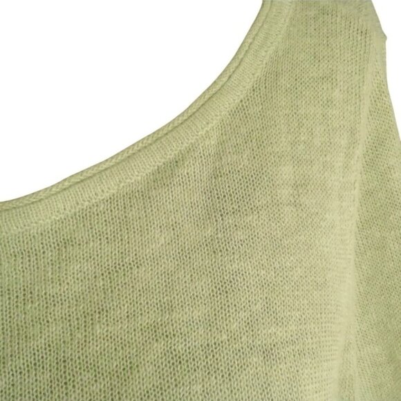Eileen Fisher Size S Womens Sweater Knit Top Light Green Long Sleeve 100% Linen - Picture 7 of 7